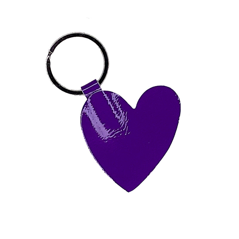 CANDY PATENT AMETHYST KEYRING