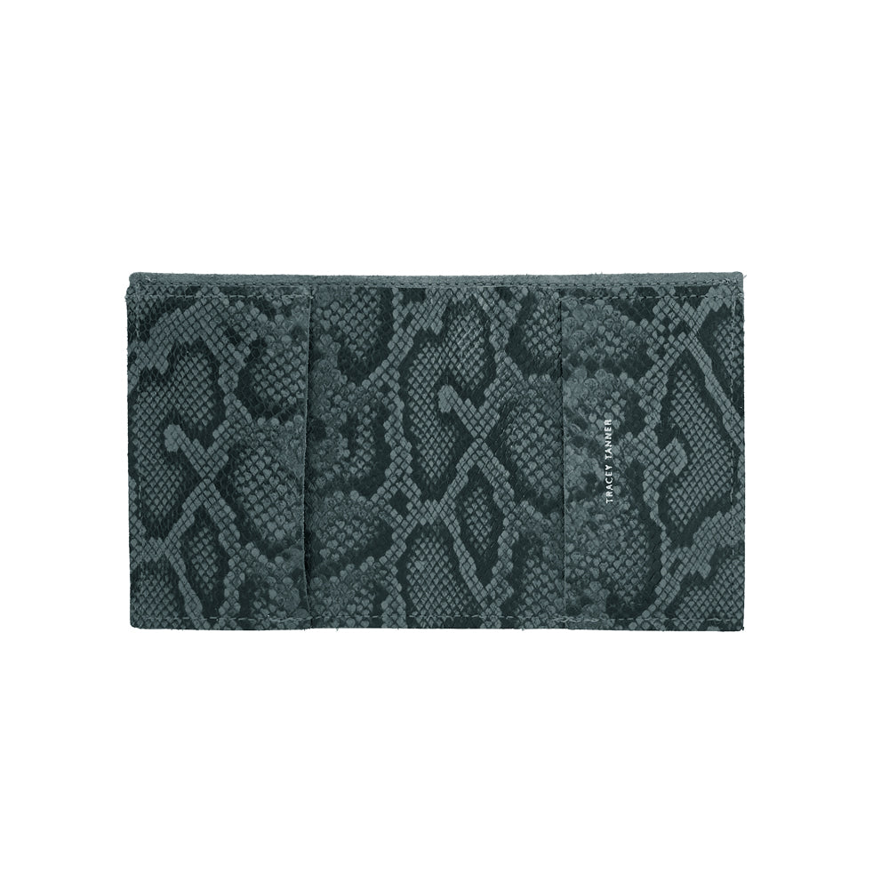 FAUX SNAKESKIN TEAL