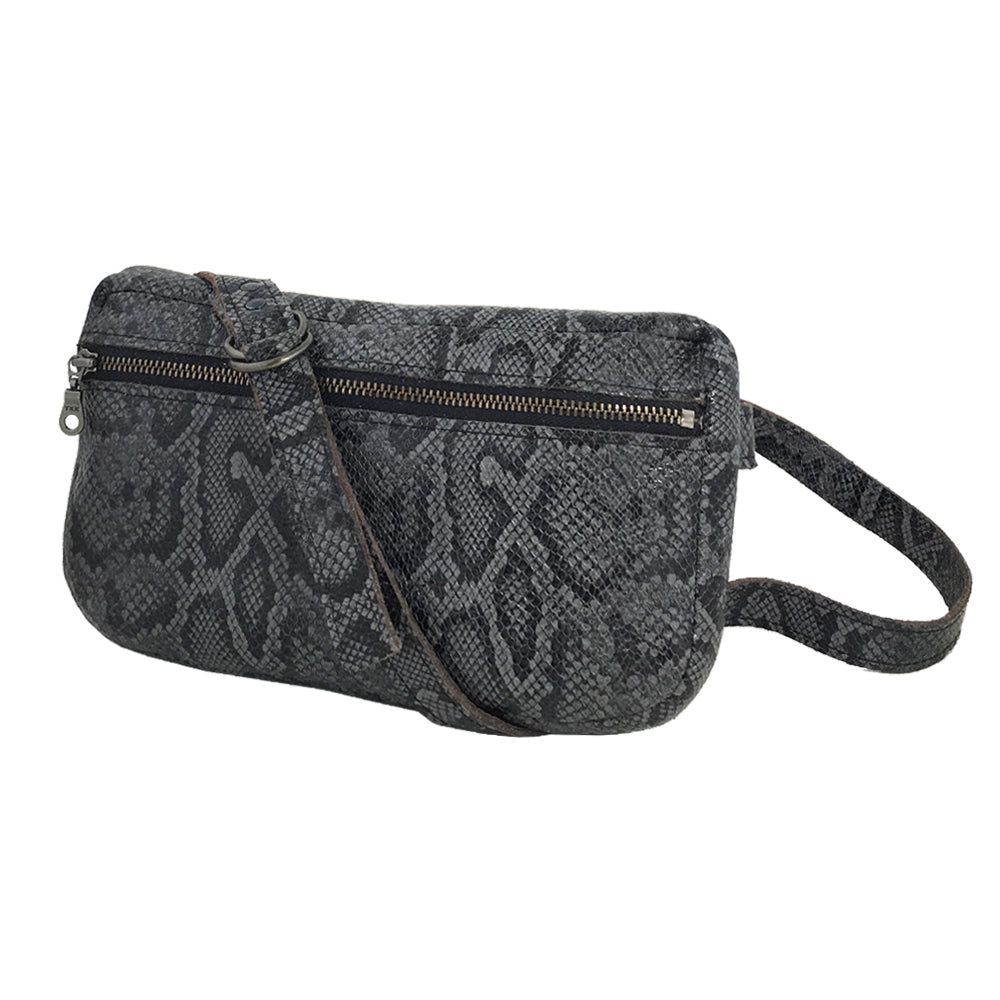 FAUX SNAKESKIN GREY