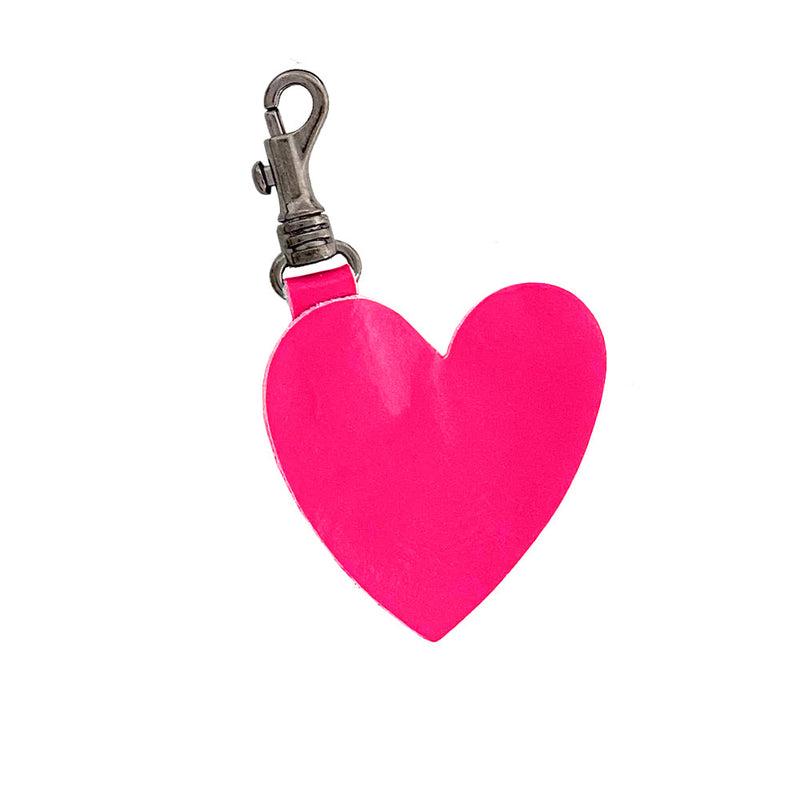 FLUORO HEART KEYRING AND HEART CLIP