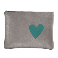 SPARKLE HEART HAND PAINTED ZIP POUCH SALE