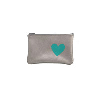 SPARKLE HEART HAND PAINTED ZIP POUCH SALE