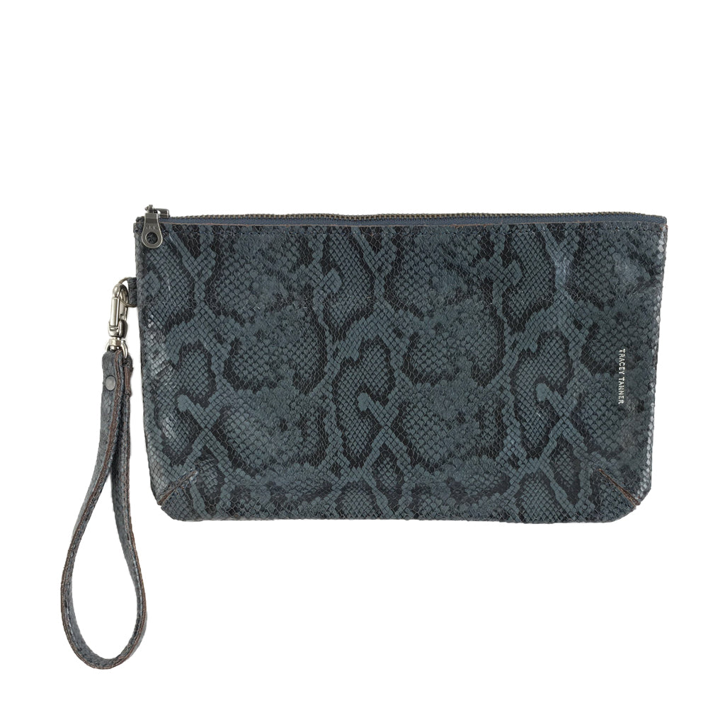 FAUX SNAKESKIN TEAL