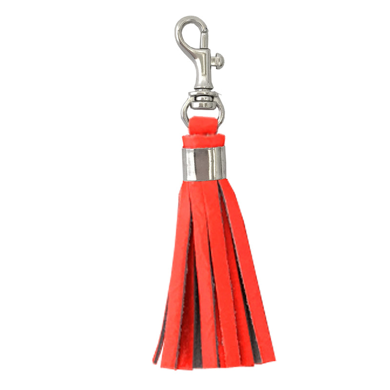 FLUORO CLIP TASSEL KEYCHAIN