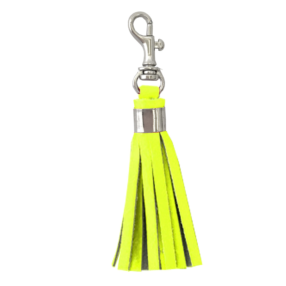 FLUORO CLIP TASSEL KEYCHAIN