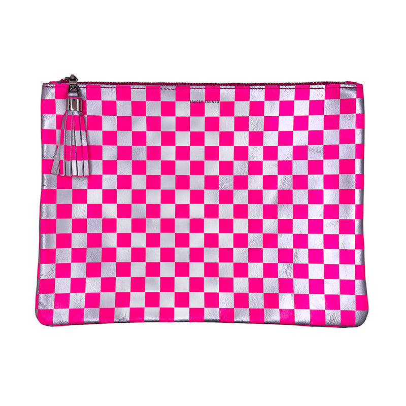 PINK AND SILVER CHECK