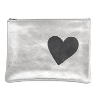 FOIL SILVER LEAF PAINTED HEART