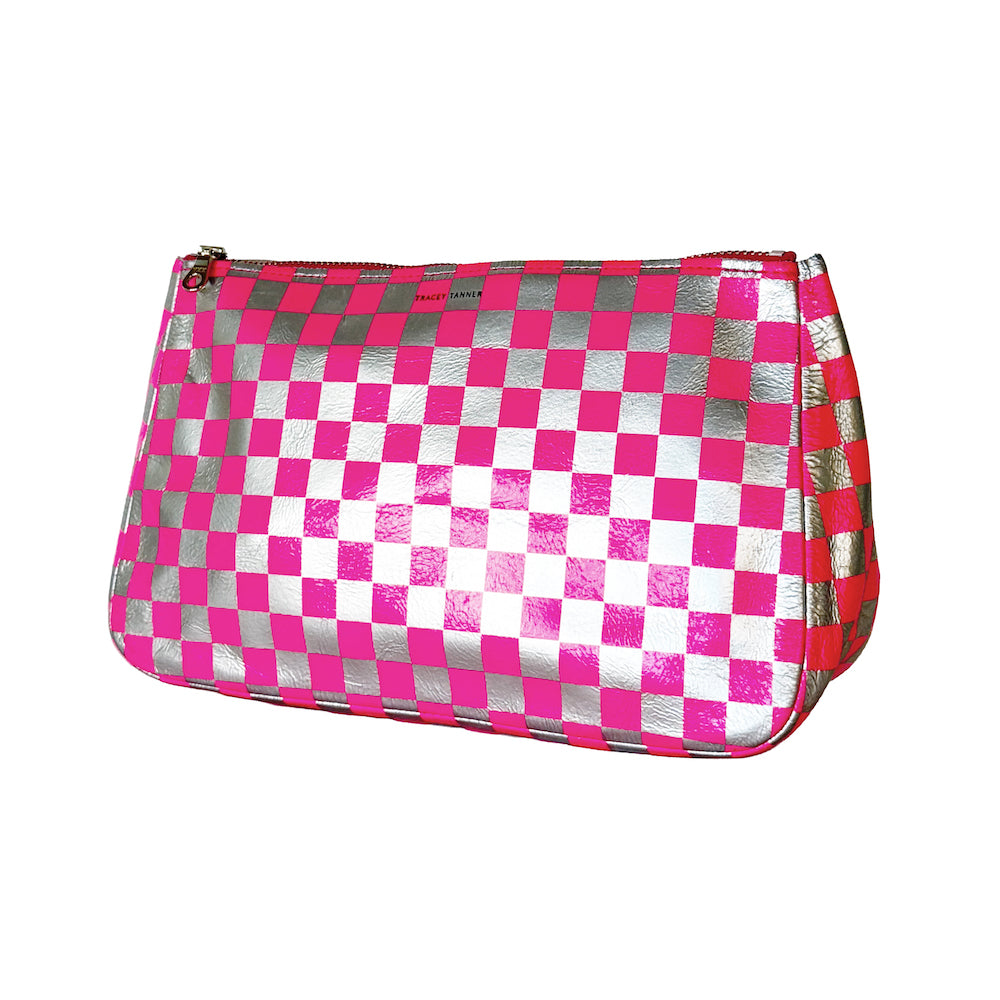 PINK AND SILVER CHECK