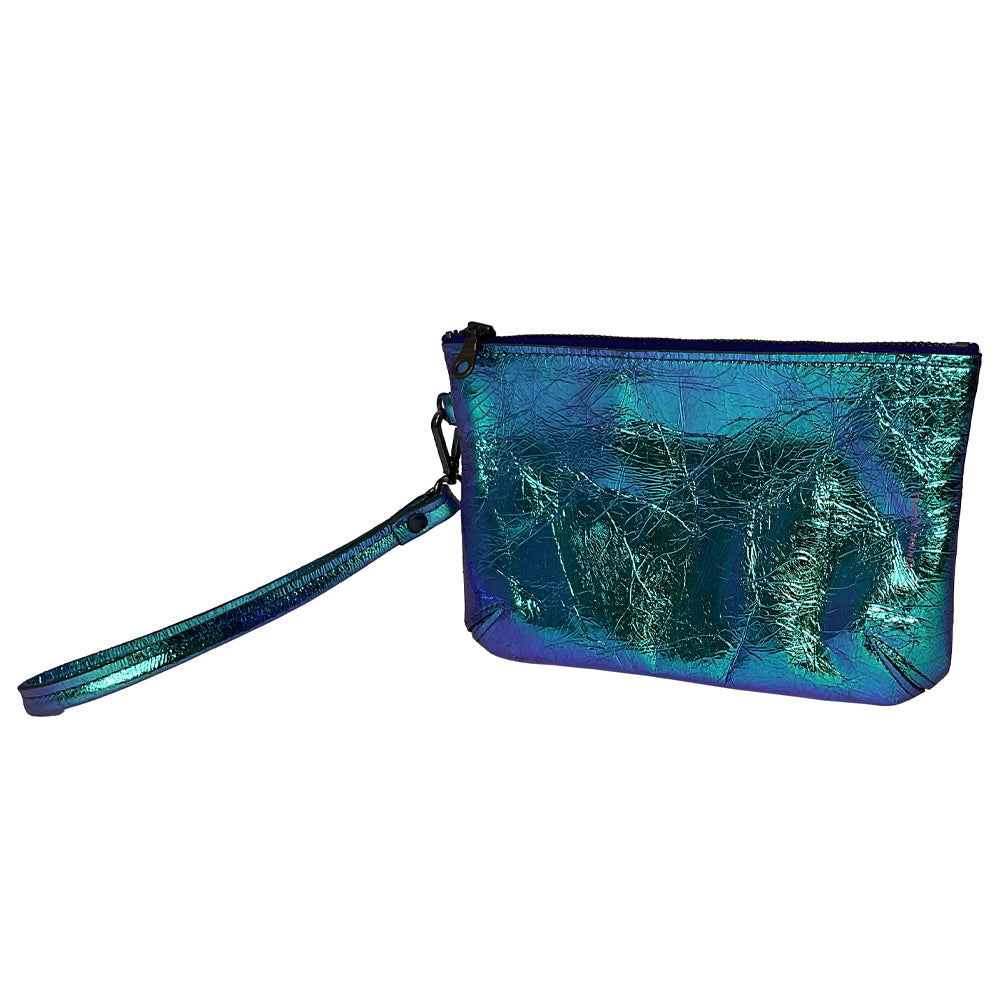 Iridescent wristlet hot sale