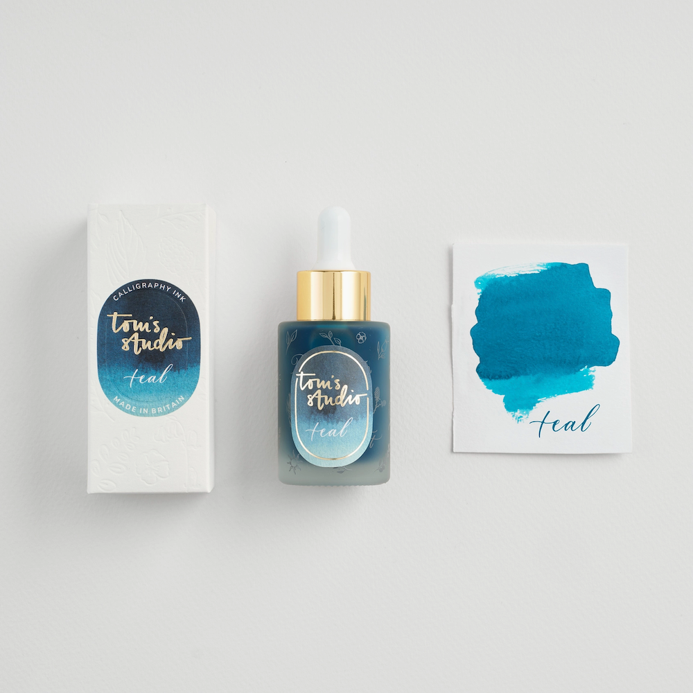 TOM'S STUDIO TEAL CALLIGRAPHY INK