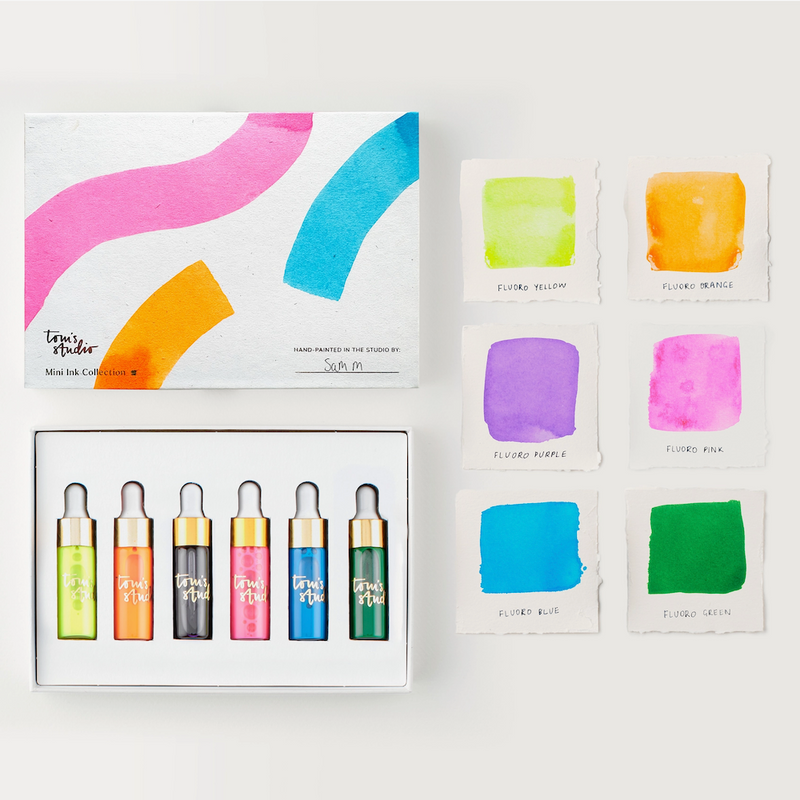 TOM'S STUDIO MINI HIGHLIGHTER INK COLLECTION FLUORO