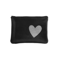 BASIC HEART HAND PAINTED ZIP POUCH