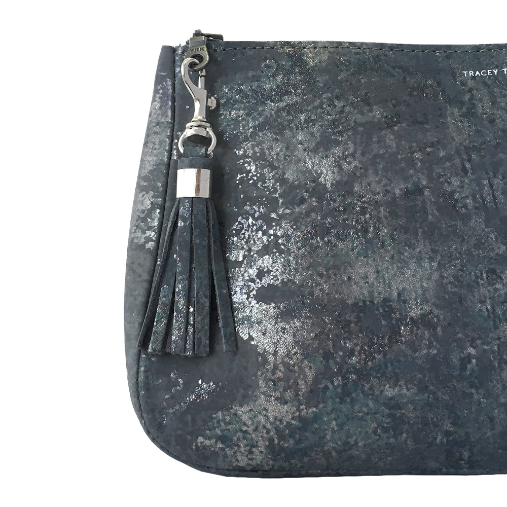 OXIDIZED PEWTER SHOWN ON FATTY POUCH
