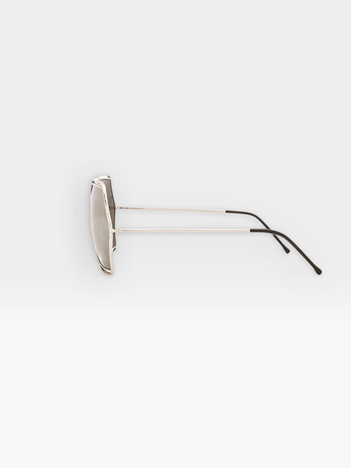Spitfire Silver Lens Mirrored Sunglasses with Metal Double Bridge Spitfire sunglasses meghan_collura - Gem main image 3